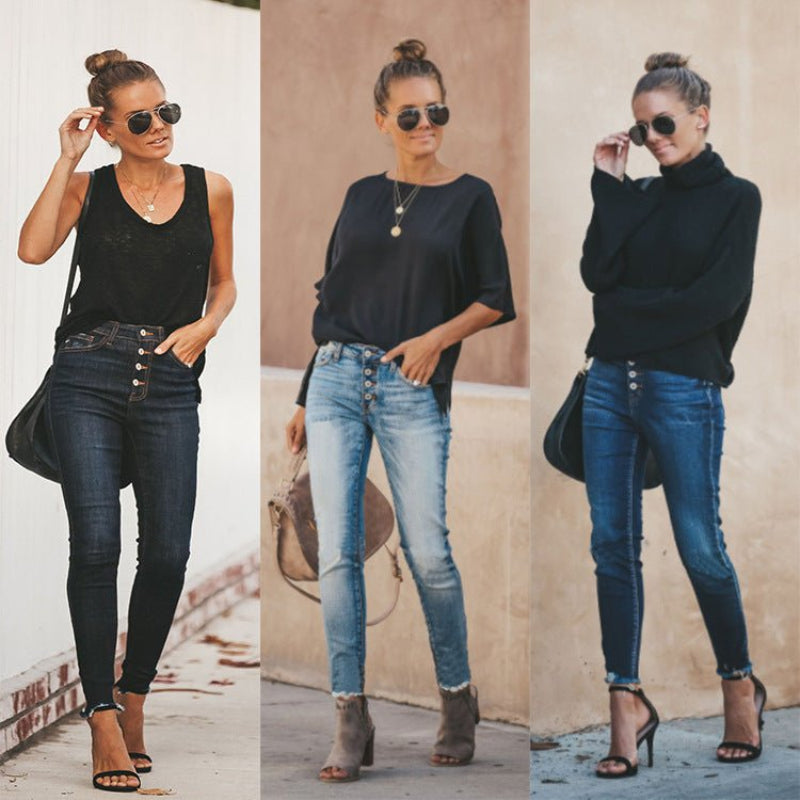 Ripped washed sexy Jeans pants