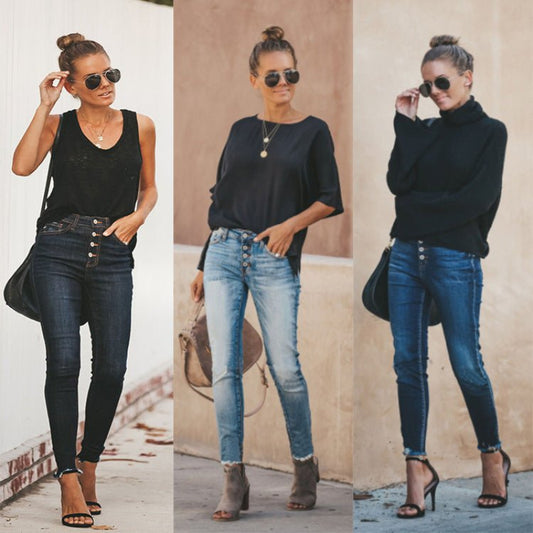 Ripped washed sexy Jeans pants