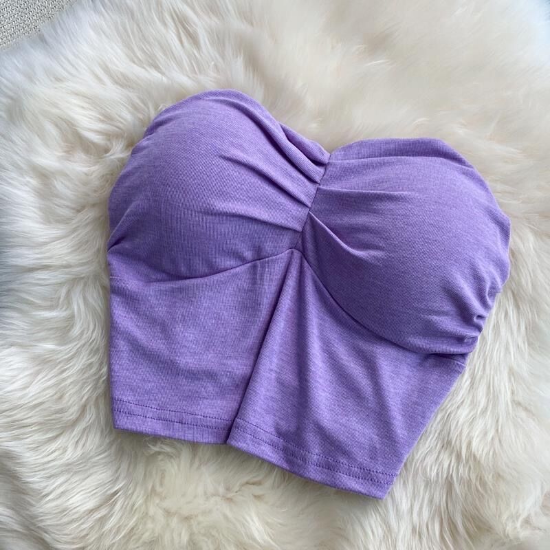 Yoga Strapless top Built-in chest pads moderate lift