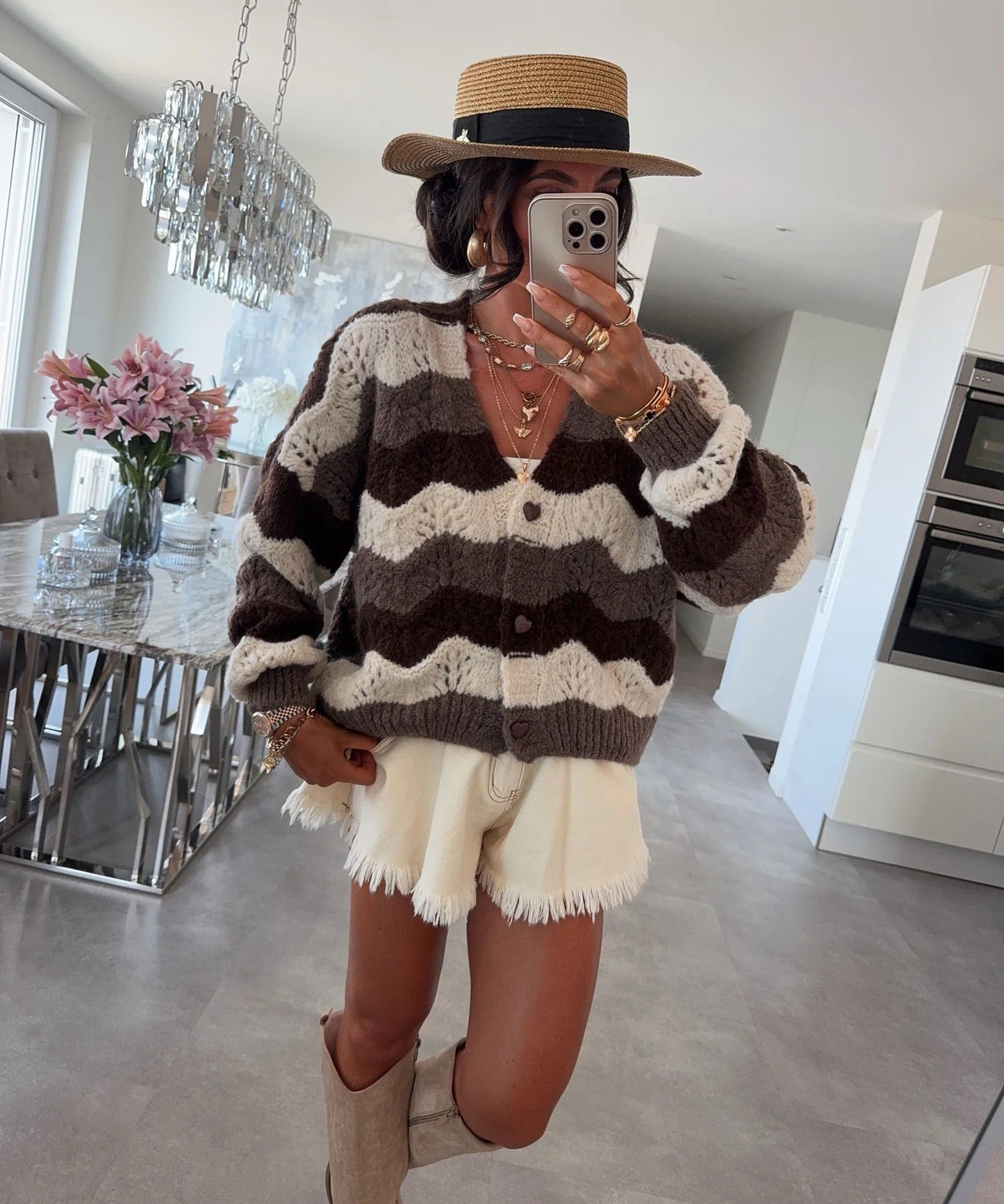 Women's Knitted Cardigan Sweater