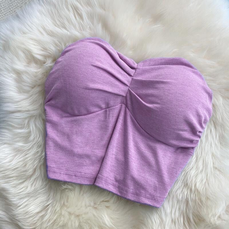 Yoga Strapless top Built-in chest pads moderate lift