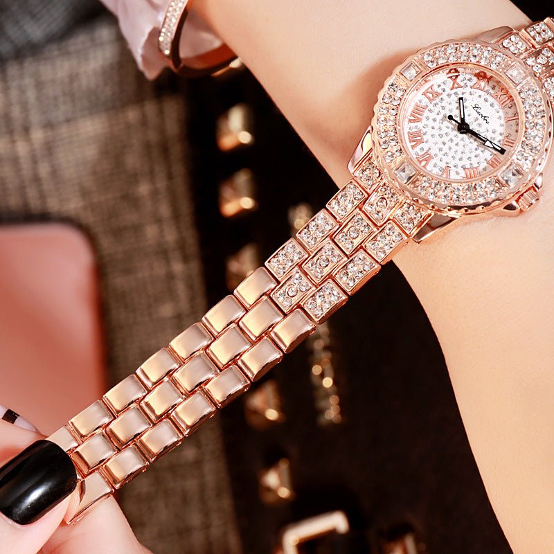 Sparkle Time - Rhinestone Alloy Quartz Watch for Women - Saunders Fashion