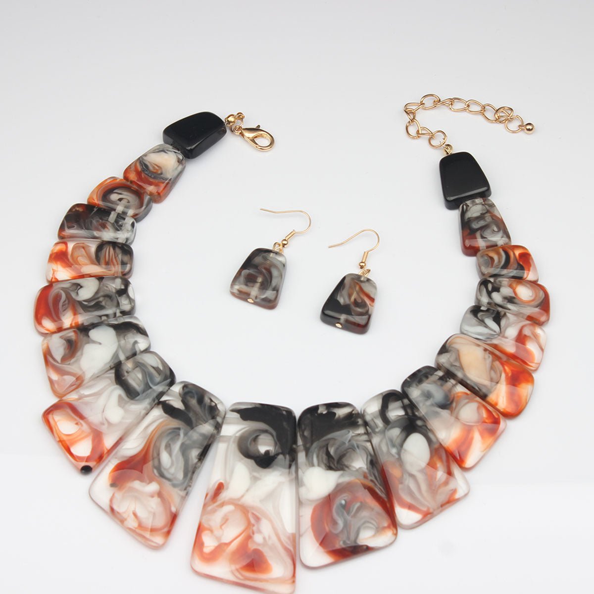 High Profile Retro Personality Necklace And Earrings Suite Ladies Ornament - Saunders Fashion
