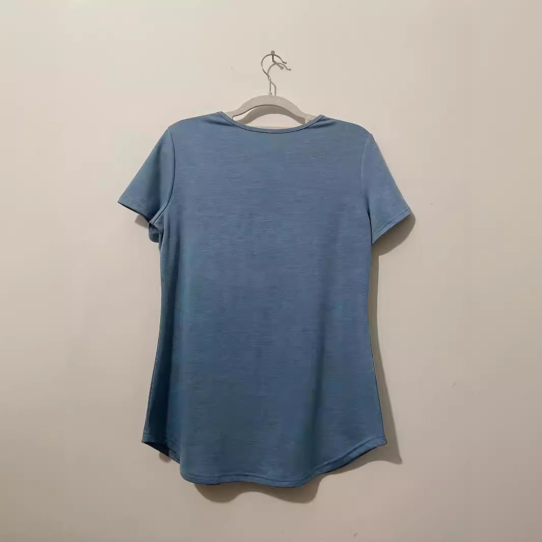Women's Lace Patchwork Ruffled Short-sleeved T-shirt