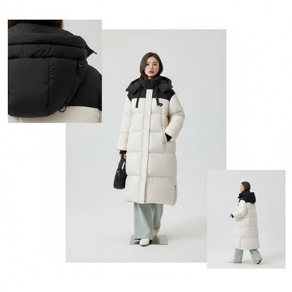 Thick Fashion Overknee Long Down Cotton Jacket Coat
