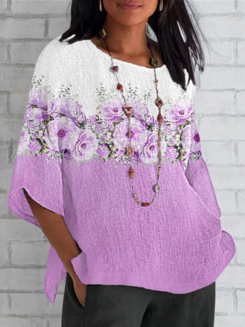Round Neck Long Sleeve T-shirt 3D Digital Printing