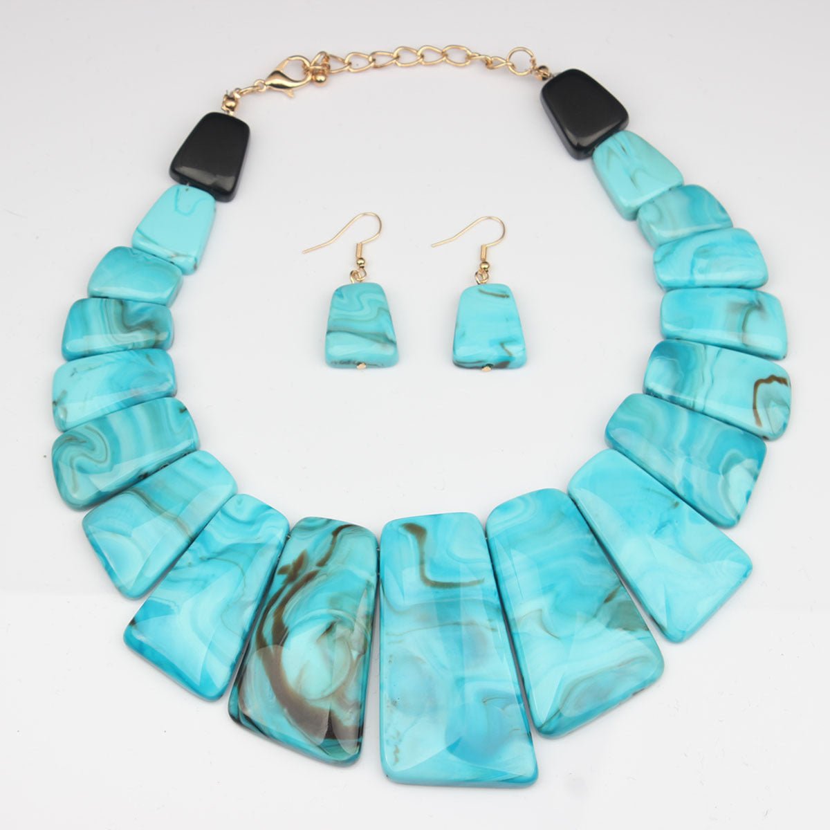 High Profile Retro Personality Necklace And Earrings Suite Ladies Ornament - Saunders Fashion