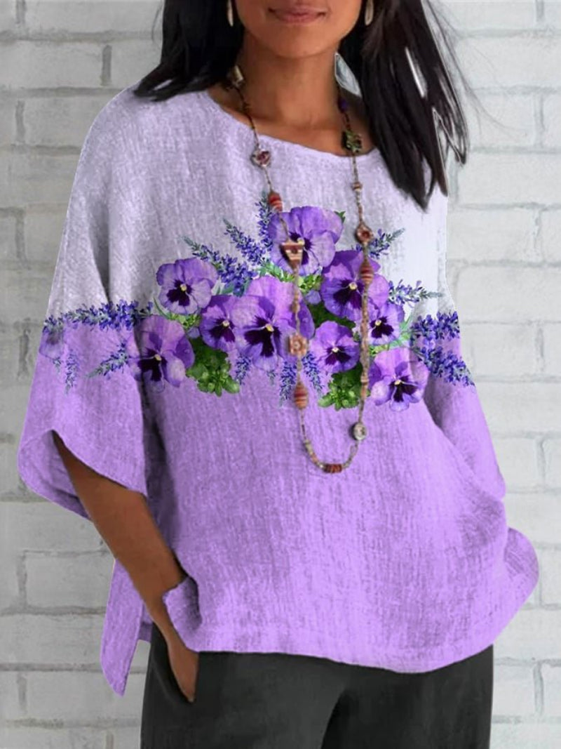 Round Neck Long Sleeve T-shirt 3D Digital Printing