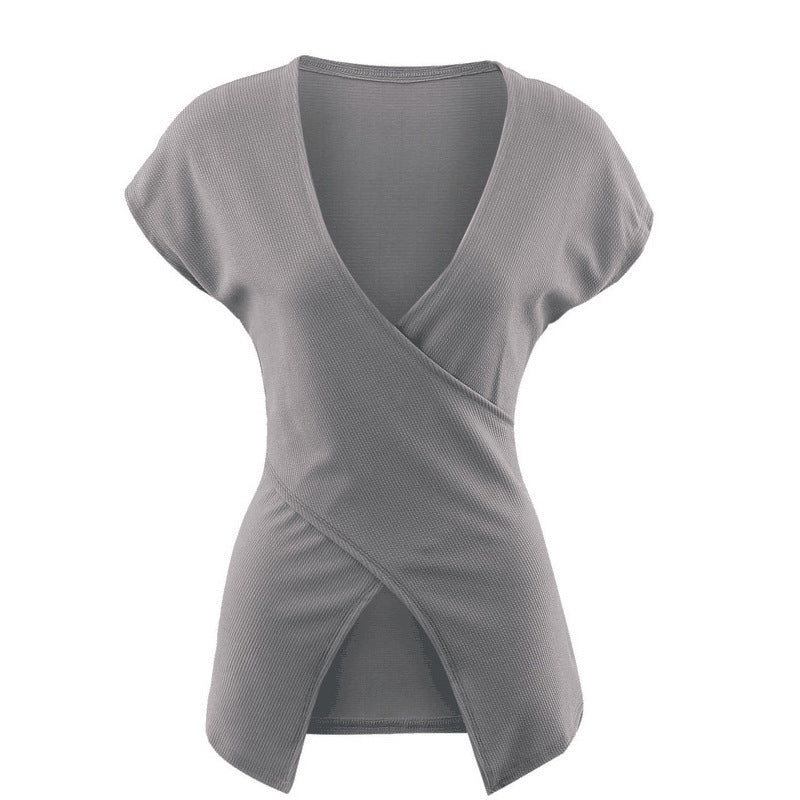 Deep V-neck Low Cut Slim-fit Casual Tee
