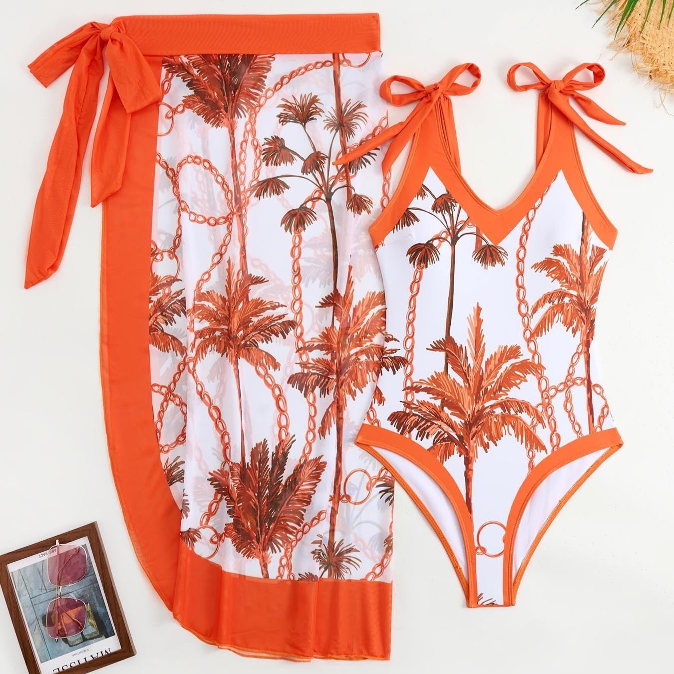 Graceful Silhouette Skirted Bikini Set - Saunders Fashion