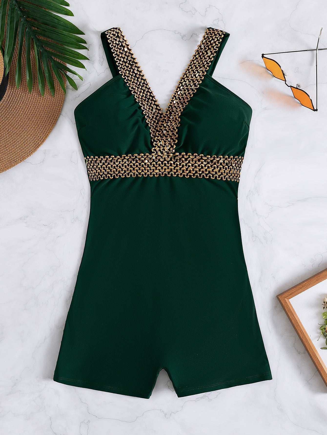 Sunset Boulevard Plunge One - Piece Swimsuit - Saunders Fashion