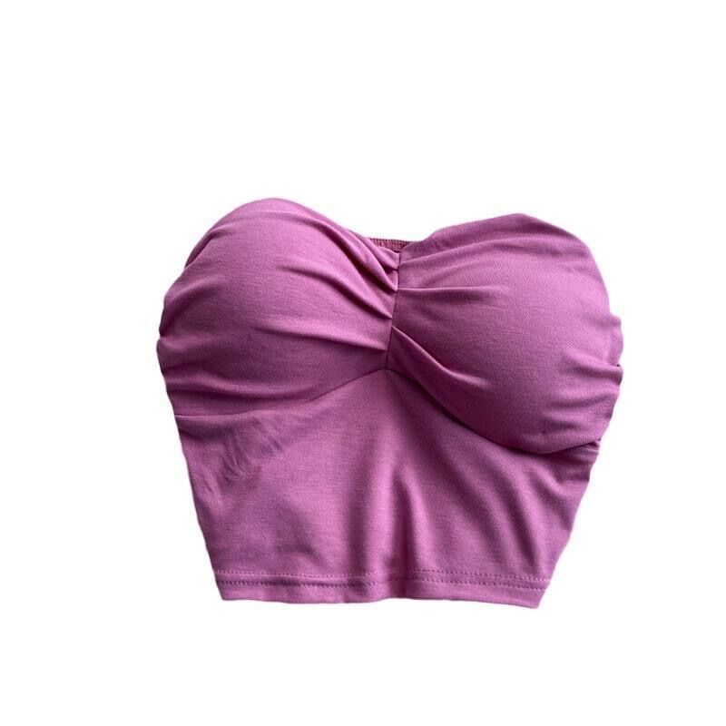 Yoga Strapless top Built-in chest pads moderate lift