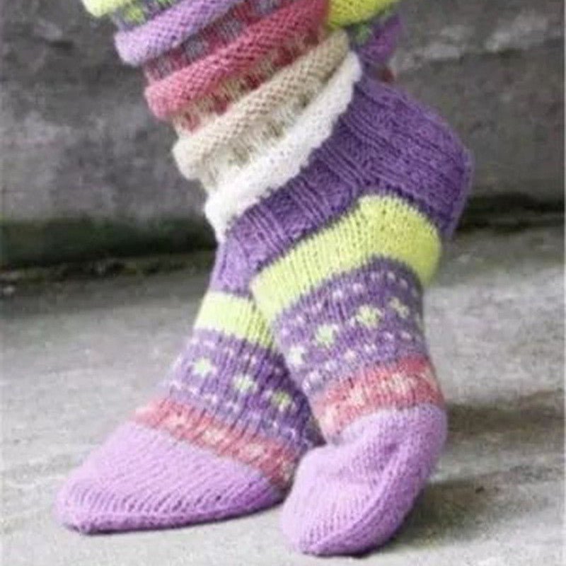 Knitted Wool Socks - Cozy and Confort