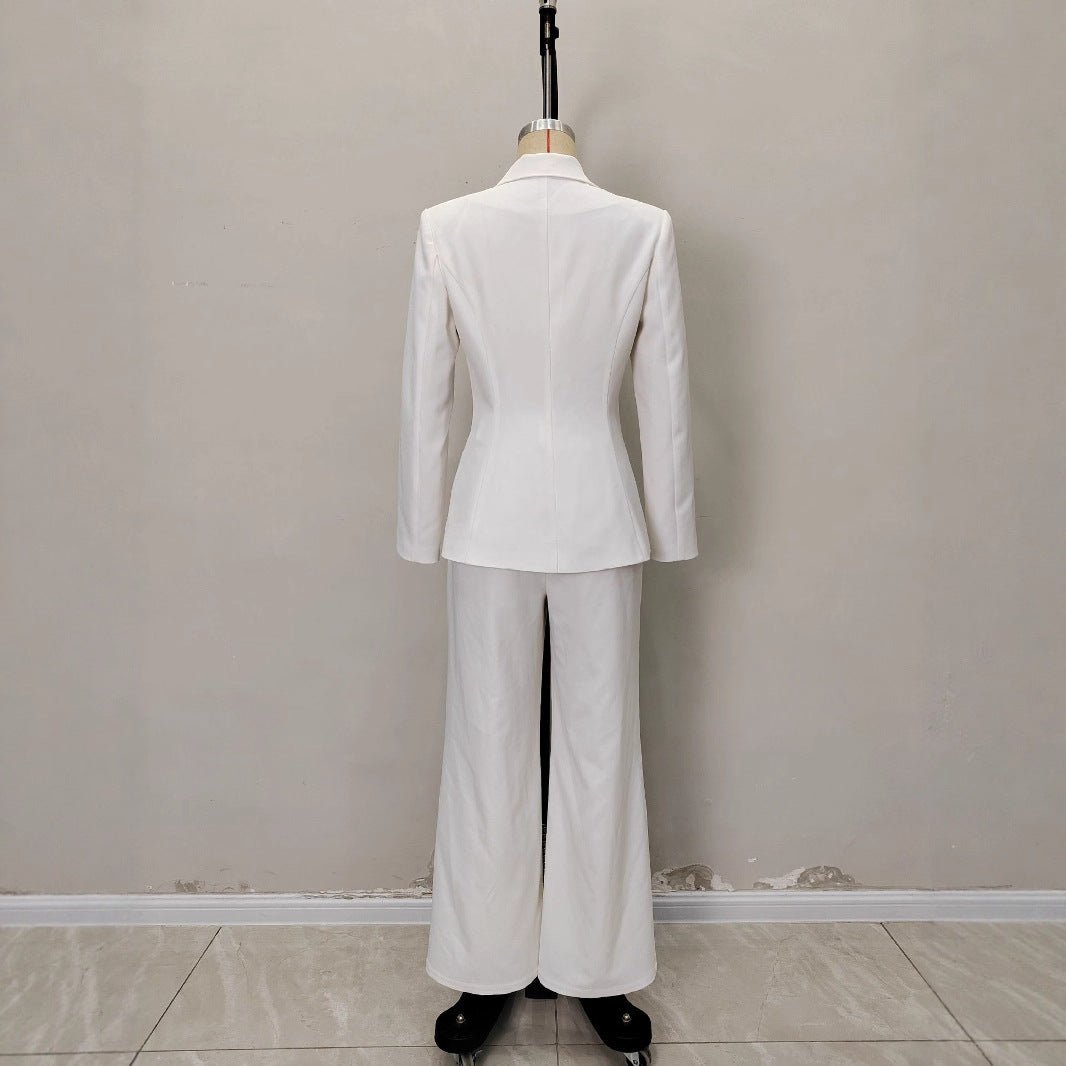 Metallic Embellished Slim Fit Suit - Long Sleeve Design