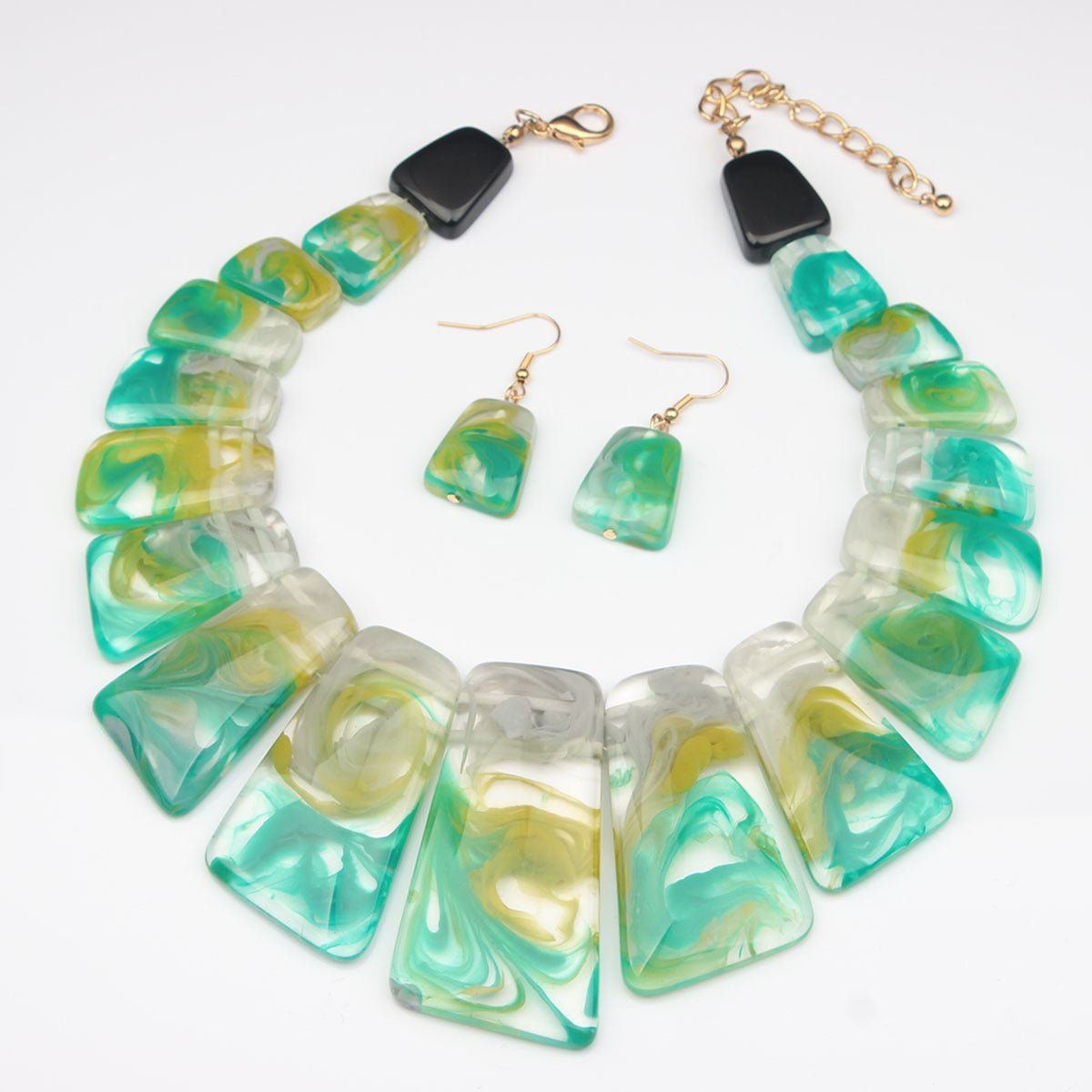 High Profile Retro Personality Necklace And Earrings Suite Ladies Ornament - Saunders Fashion