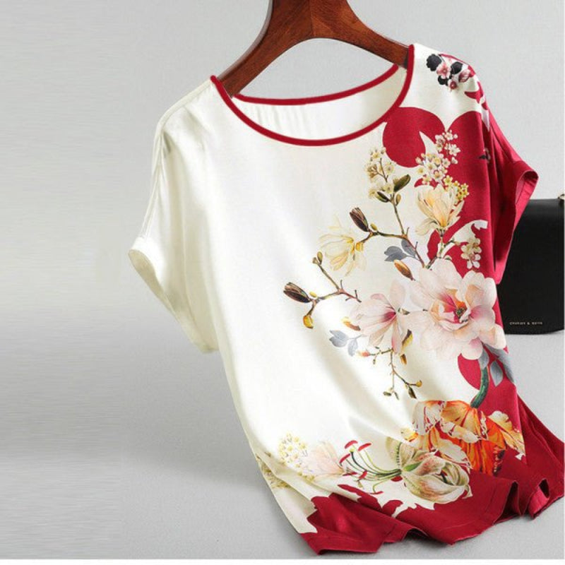 New Style Short-Sleeved Loose Blouse Women