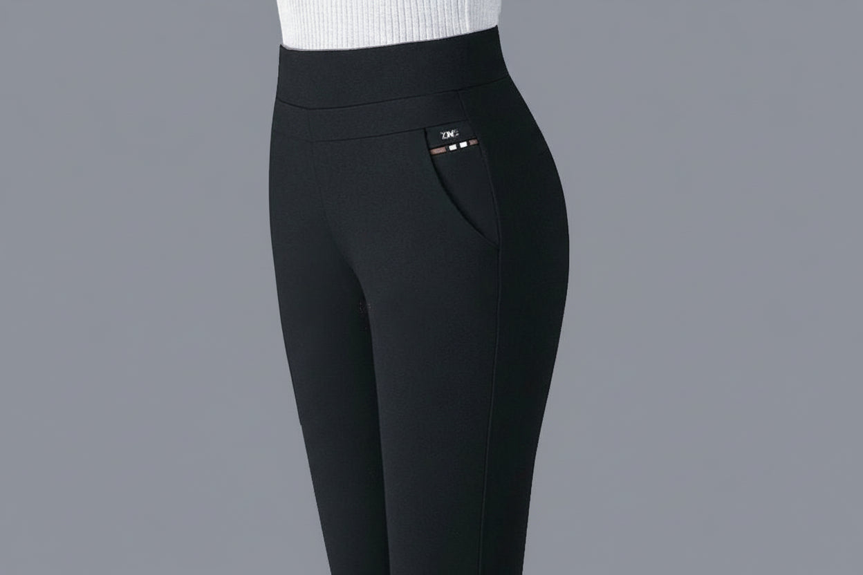 Tight High Waist Female Straight-leg Trousers
