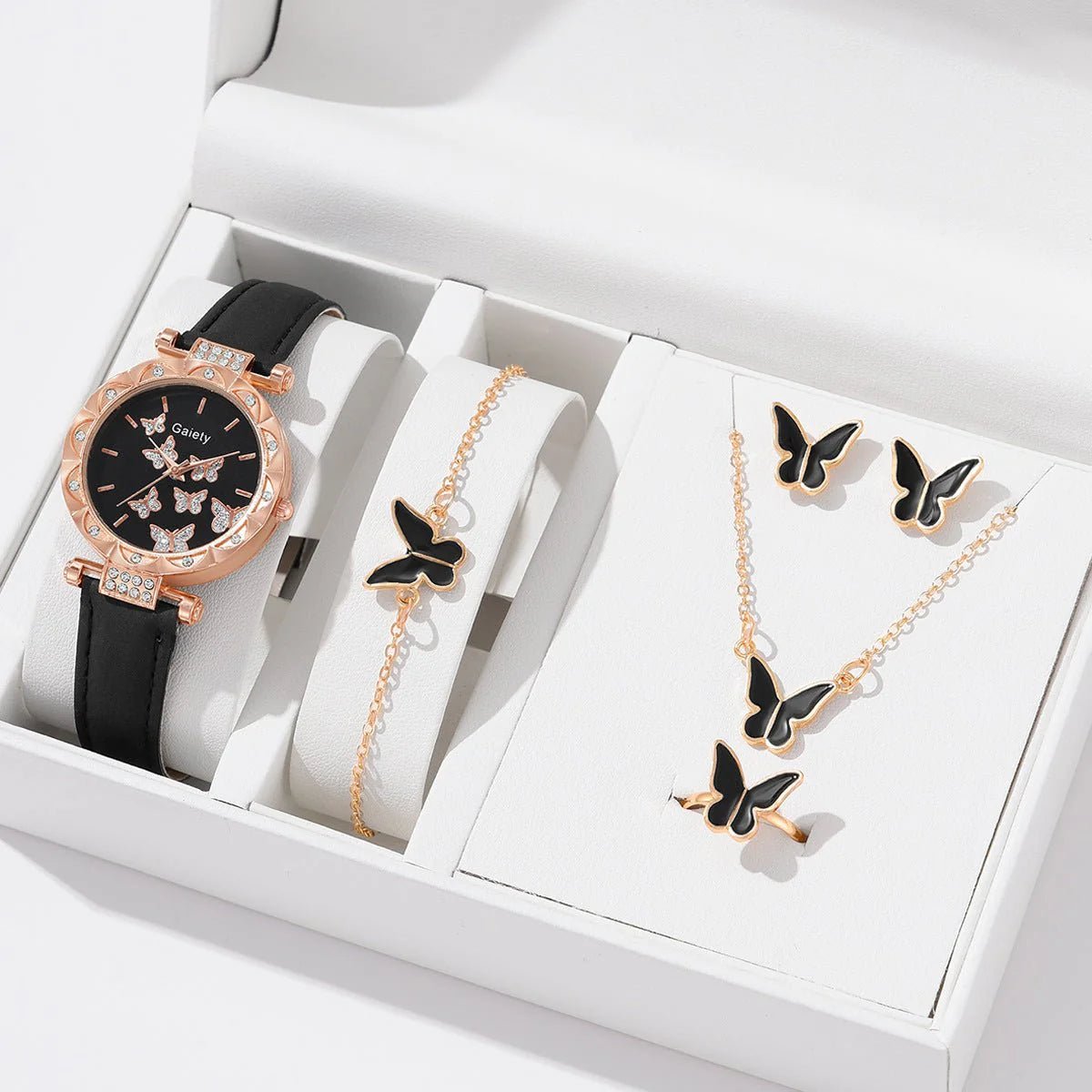 Butterfly Dreams Fashion Quartz Watch and Jewelry Set - Saunders Fashion