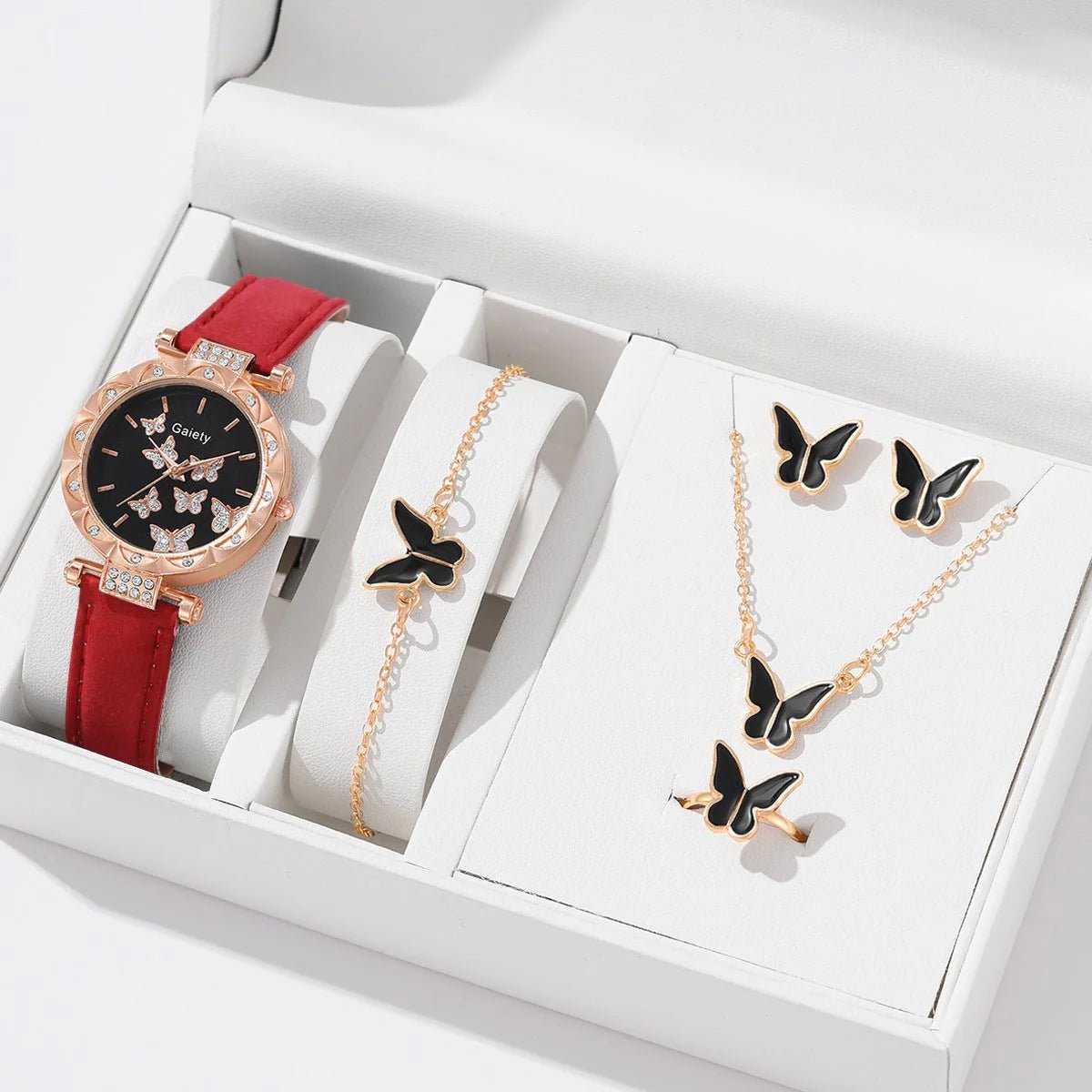 Butterfly Dreams Fashion Quartz Watch and Jewelry Set - Saunders Fashion