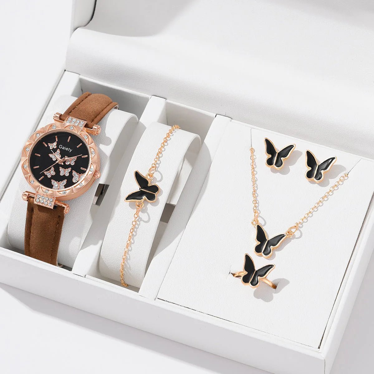 Butterfly Dreams Fashion Quartz Watch and Jewelry Set - Saunders Fashion