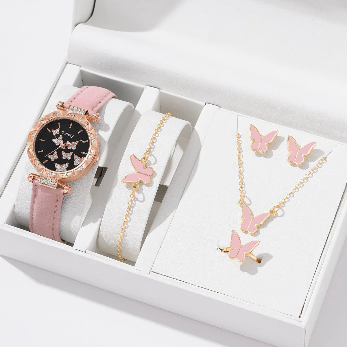 Butterfly Dreams Fashion Quartz Watch and Jewelry Set - Saunders Fashion