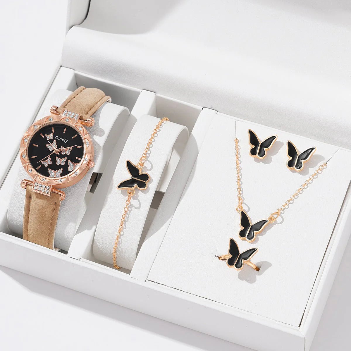 Butterfly Dreams Fashion Quartz Watch and Jewelry Set - Saunders Fashion