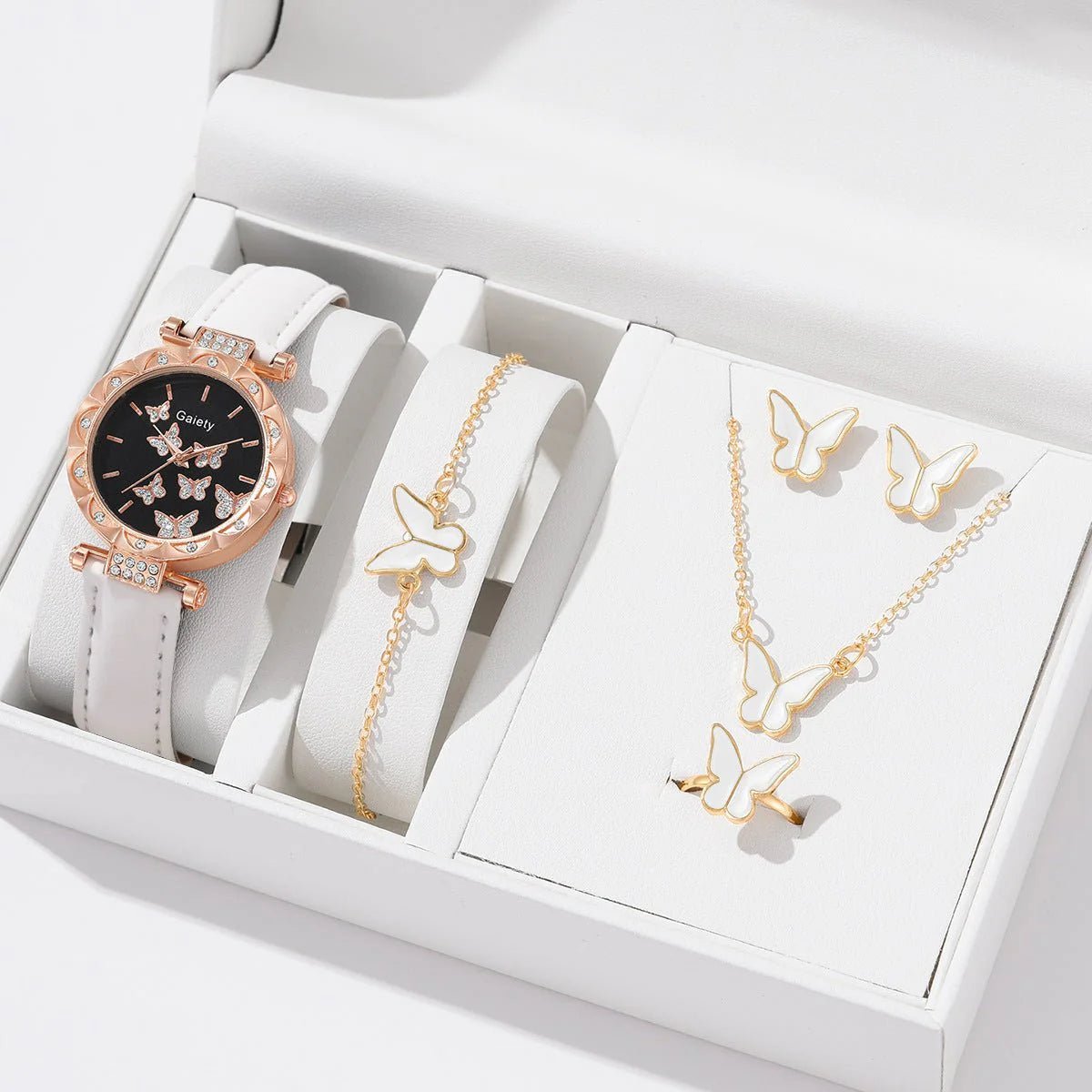 Butterfly Dreams Fashion Quartz Watch and Jewelry Set - Saunders Fashion