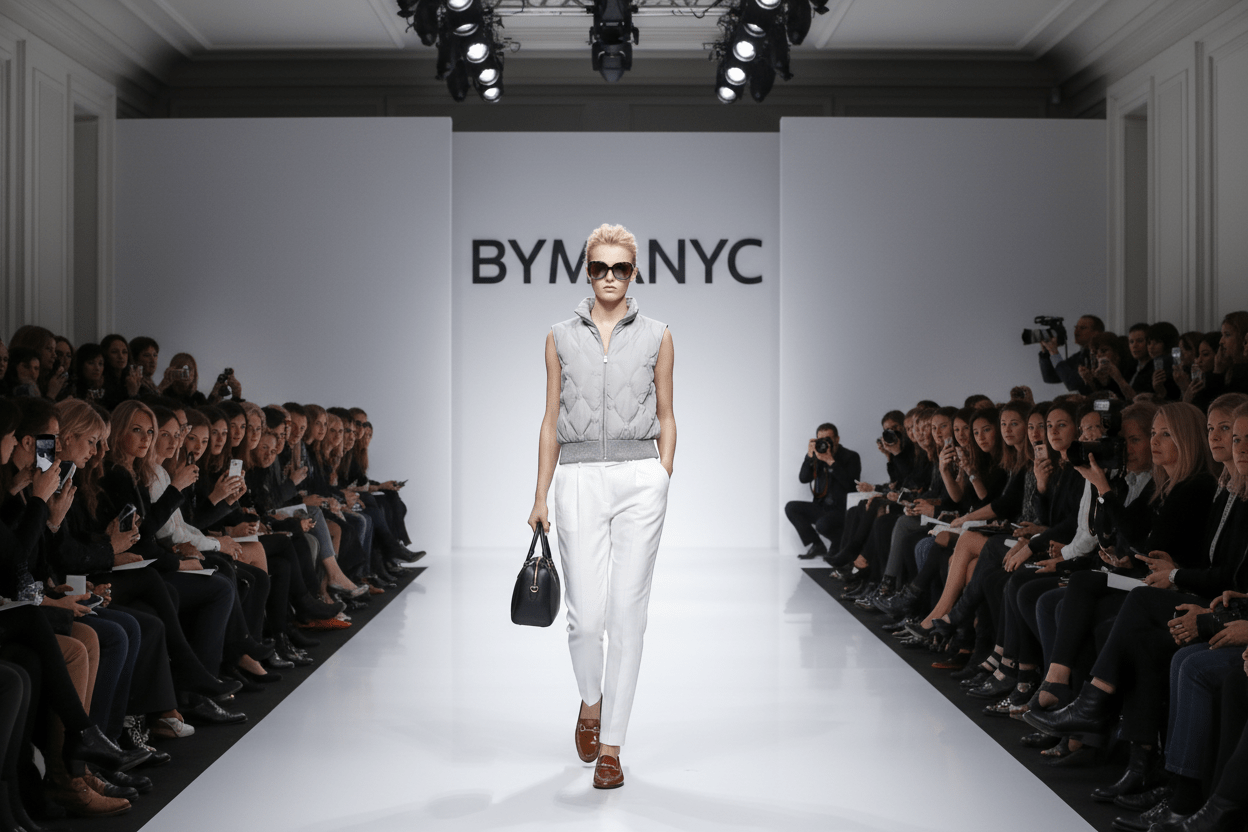 Quilted Diamond - Texture Vest with Ribbed Hem • BYMANYC ® New York - Saunders Fashion