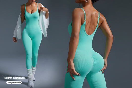 One-Piece Seamless Sport Yoga Jumpsuit - Sexy Bodycon Workout