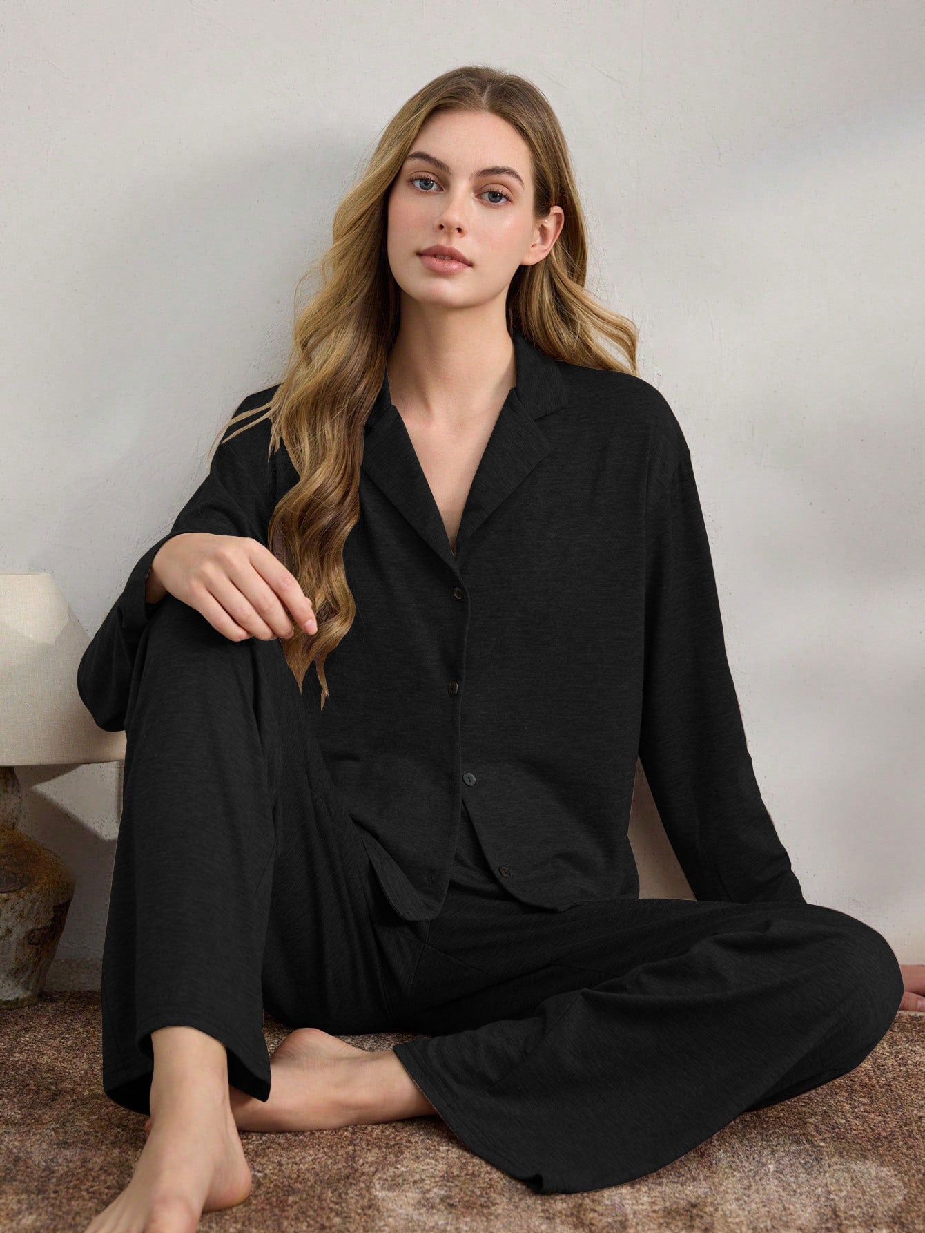 Cozy Retreat 3 - Piece Cardigan Pajama Set - Saunders Fashion