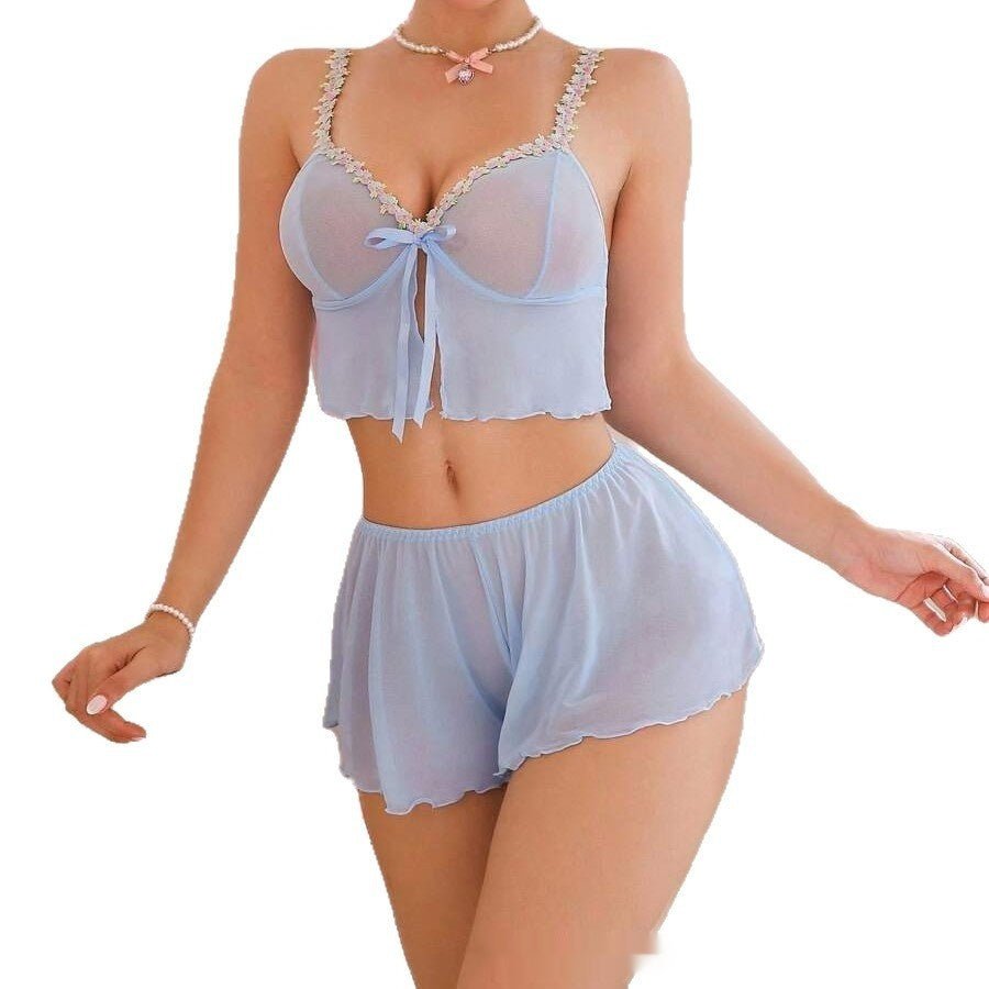 Cottage Dreams Ruffled Lounge Shorts - Saunders Fashion