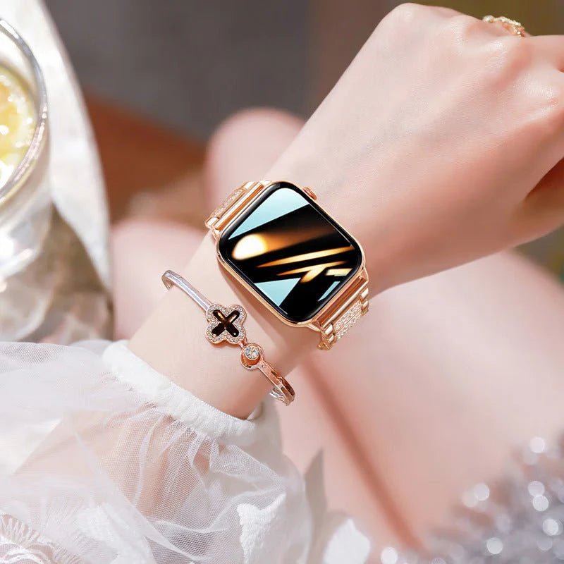 ChicTime H11S Fashion Bluetooth Smart Watch - Diamond Steel Belt Edition - Saunders Fashion